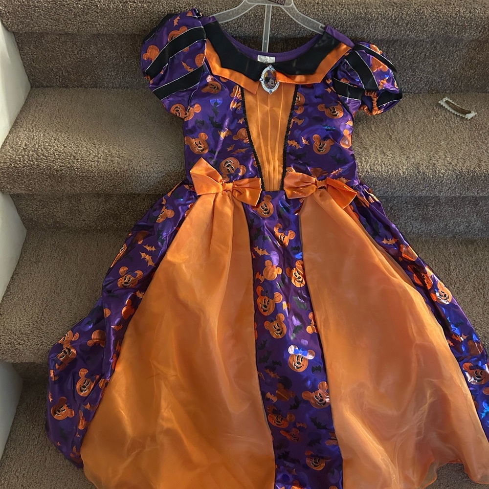 Disney Kids Halloween Minnie witch playful Costume - Purple and Orange
